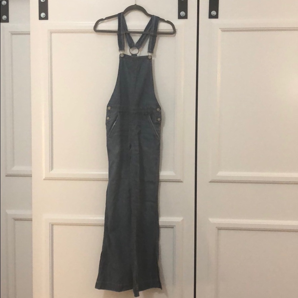 Free People wide leg Overalls